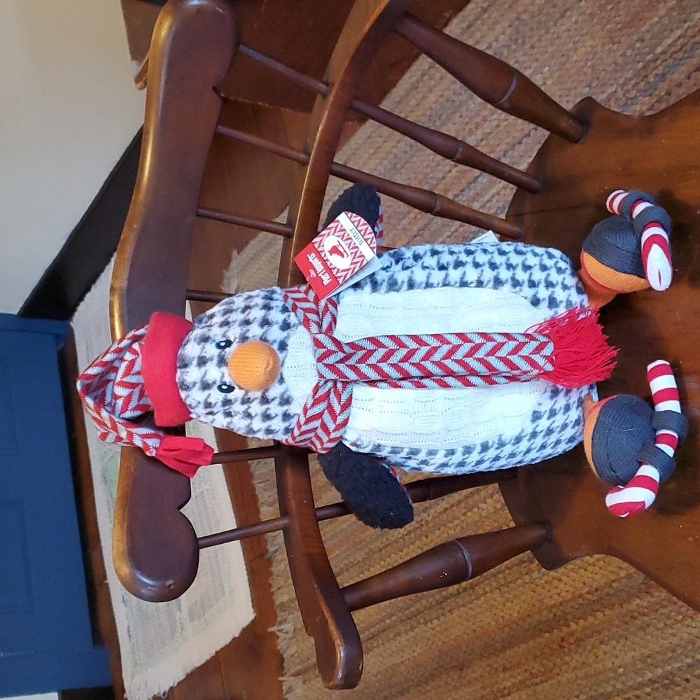 Pier 1 Imports Christmas Plush Penguin Totter Stuffed Animal NWT